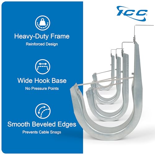 Ceiling Mount J Hook 2” with Retainer Clip (25 Count)
