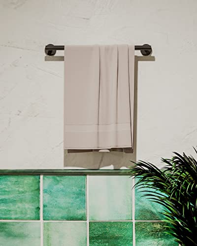 Towe Bar for Bathroom Kitchen Hand Towel Holder Dish Cloths Hanger SUS304 Stainless Steel RUSTPROOF Wall Mount (Matte Black / 18 inch(Center to Center))