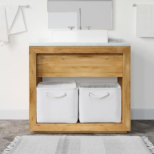 Storage Basket for Shelves (White Color / 3PCS/Large Cube - 16L×12W×12H)