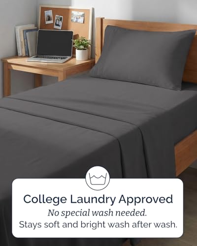 Twin XL 3 Piece Sheet Set (06 - Dark Grey / Twin XL)