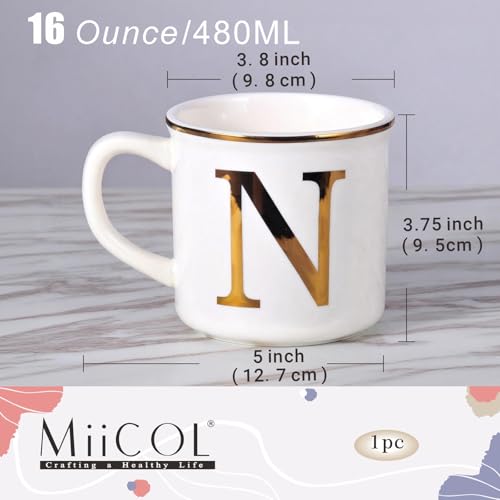 Ceramic Coffee Mug 16oz (Letter N Mug)
