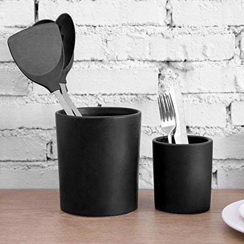 Black Ceramic Utensil Holders