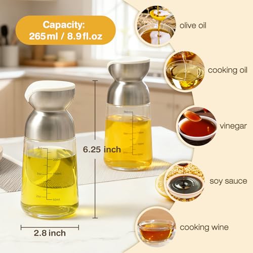 Olive Oil Dispenser Oil Bottle Set Salad Dressing Container (sliver)