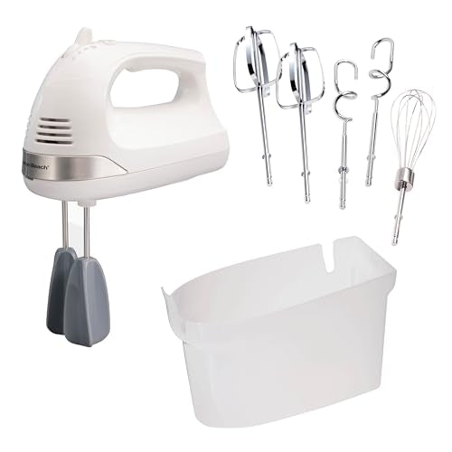 6 Speed Electric Hand Mixer With Easy Clean Beaters (White / Powerful 275 Watt Motor)