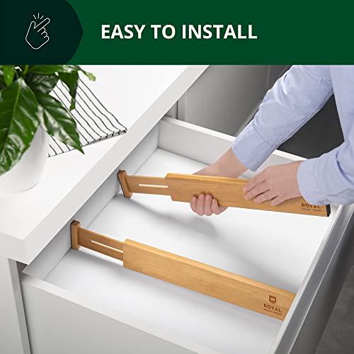 Bamboo Drawer Dividers Organizers (Large (up to 22") / Natural)