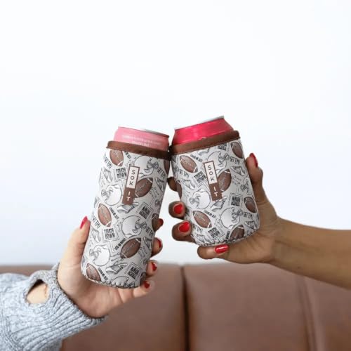 CanSok Sleeve for Beer & Soda Insulated Neoprene Cover (Football / 12oz Can Sleeve)