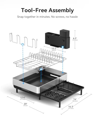 Large Dish Drying Rack (Black-new)