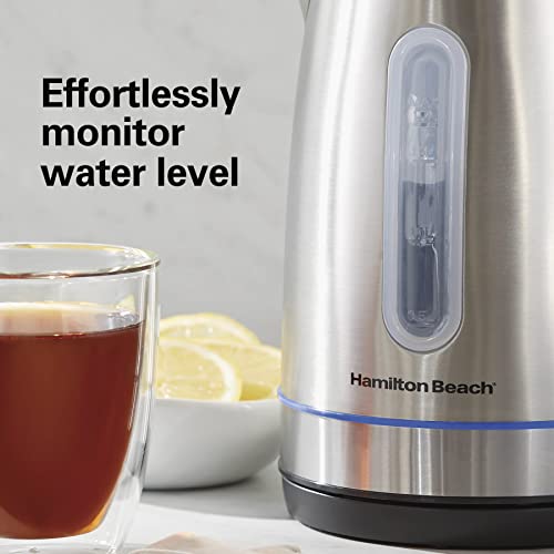 1.7 Liter Electric Tea Kettle (Stainless Steel with LED Light Ring / 1.8 Quarts)