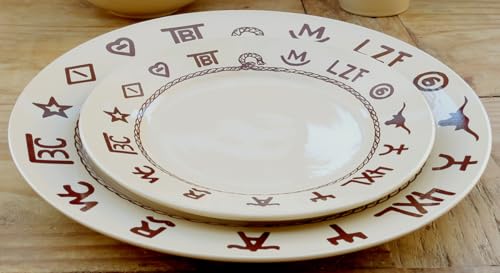 Cattle Branded Dinnerware Set 10.5"Dia