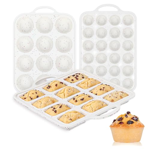 Metal Reinforced Bakeware Set (Creamy Confetti / Loaf Pan 12-Cup & Regular & Mini Muffin Pan)