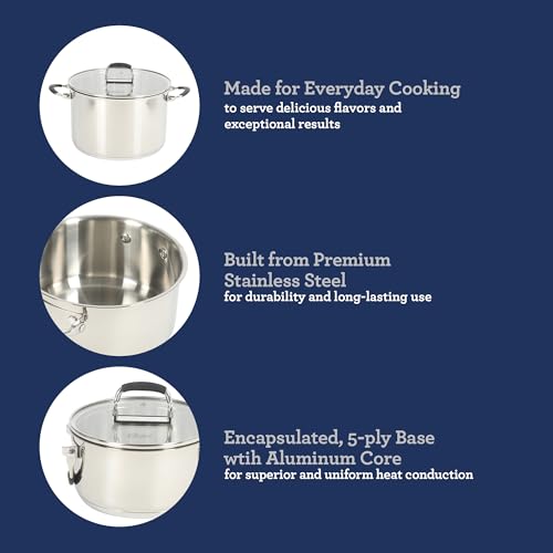 Platinum Silverbolt 6 Piece Stackable Space (Stainless (Silverbolt) / 6-Piece Cookware Set)