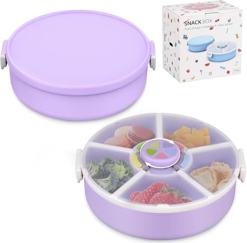 Kids' Rotating Snack Container Set (Purple 2 Pack)
