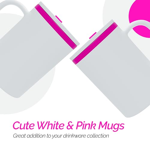 Iconic Desk Mug with Lid & Handle (Pink)