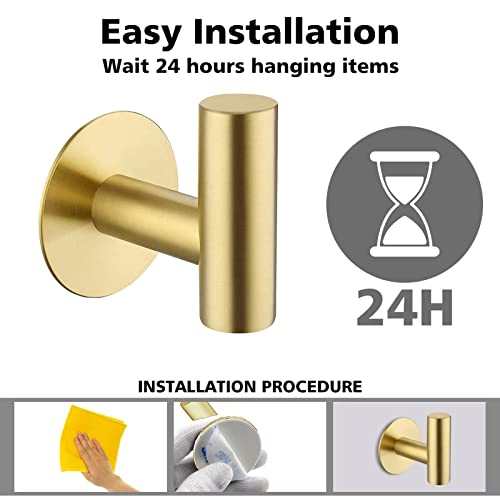 Adhesive Towel Hooks (4 Count)