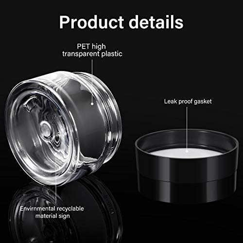 6 Pack 4 OZ Plastic Jars Containers with Lids (6 Count)