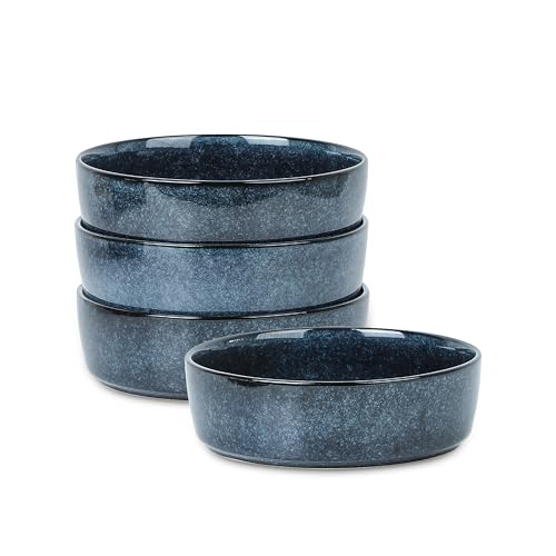Eden 4 Piece Pasta Bowl Set Stoneware (Dark Blue / 4-Piece - Pasta Bowl)