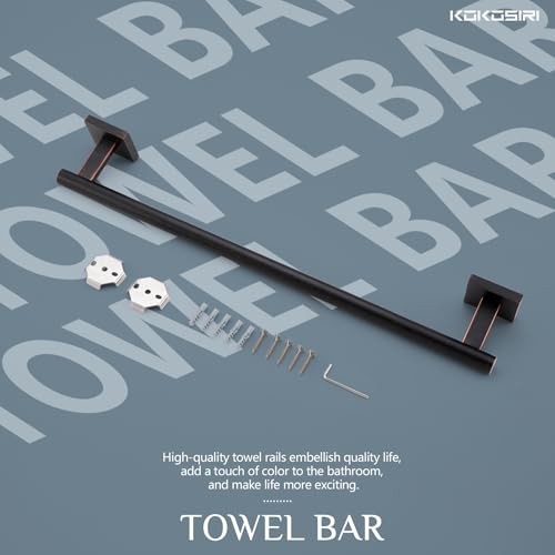 Towel Bar Bathroom Towel Holder for Bath Kitchen Cabinet Towel Rails 20 Inch Oil Rubbed Bronze Stainless Steel B4005ORB (Oil Rubbed Bronze / 20-Inch)