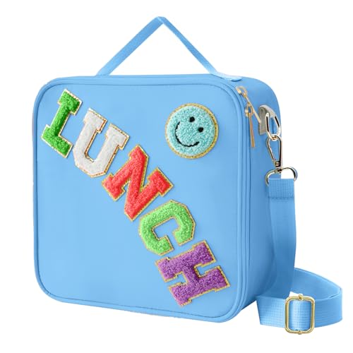 Insulated Lunch Bag With Adjustable Shoulder Strap (Dark Blue)