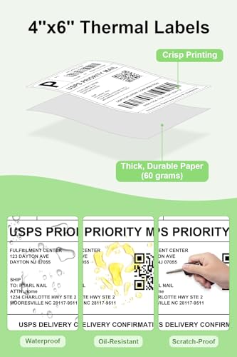 Bulk 4x6 Thermal Labels (4" x 6" - 6000 Labels)