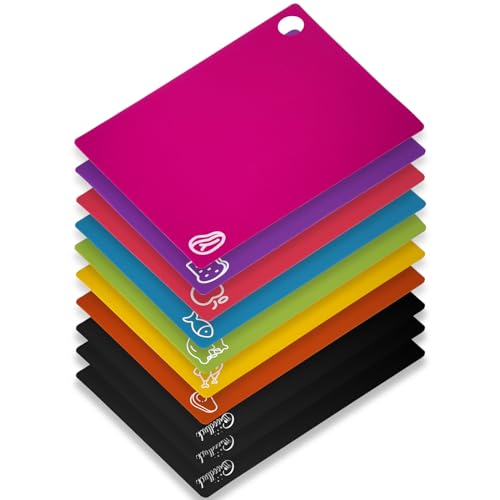 10 Pieces Flexible Cutting Boards with Hanging Hole (Hanging Hole / 10PCS)