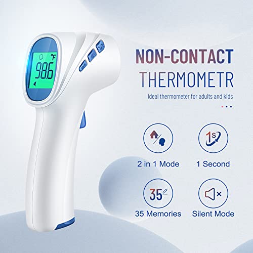 Forehead Thermometer for Adults and Kids (White)