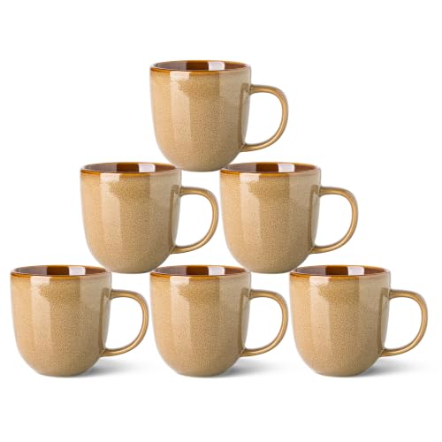 Ceramic Coffee Mugs Set of 6 (Chestnut / set of 6)