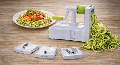 5 Blade Vegetable Spiralizer & Veggie Noodle Maker (White ( 5 Blades ))