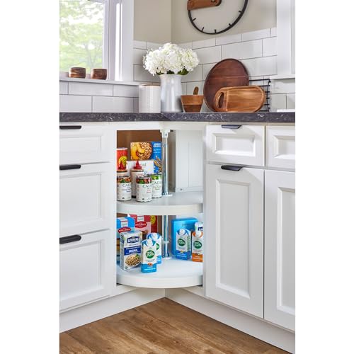 2 Tier Pie Cut Plastic Lazy Susan for Corner Base Cabinets