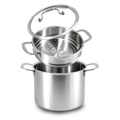8 Quart Tri Ply 18 (Silver / 8 Quarts)
