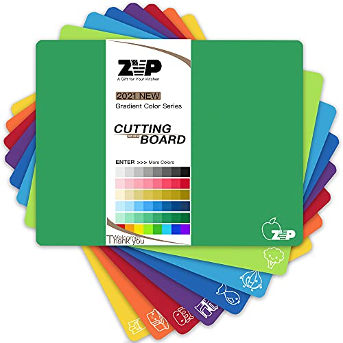 Plastic Cutting Boards for Kitchen (Rainbow)
