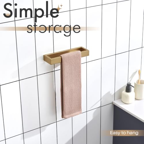 Towel Ring for Bathroom Hand Towel Holder 9 Inch Towel Hanger Rack Champagne Bronze Stainless Steel Wall Mount (Champagne Bronze / 1 Pack)