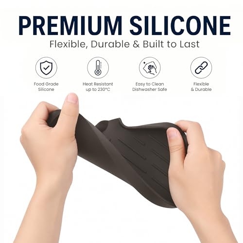 Silicone Soap Dish with Drain Spout (Coffee / M(9.6"×5.3"))