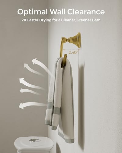 Gold Towel Ring Wall Mounted for Bathroom (Gold)