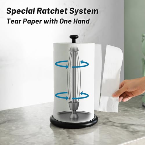 Paper Towel Holder Countertop with Weighted Base