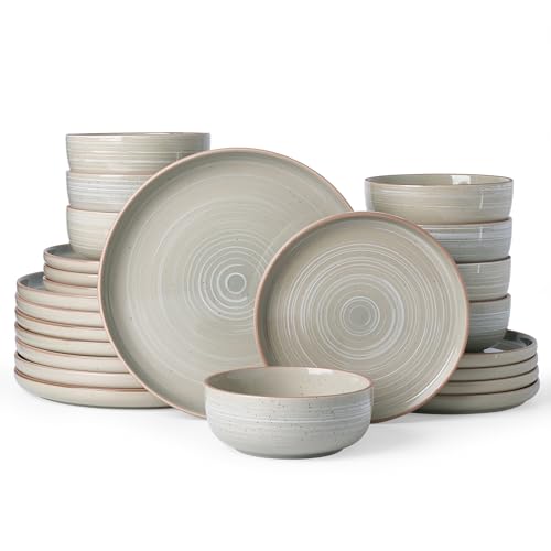 Meteor 24 Piece Stoneware Dinnerware Set (Matcha Green / Service for 8 (Standard Dinner Set))