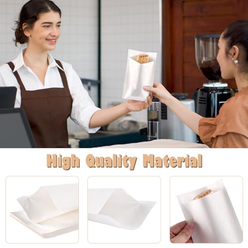 Wax Paper Bags 4x6 inch (White-800PCS / 4x6 inch)