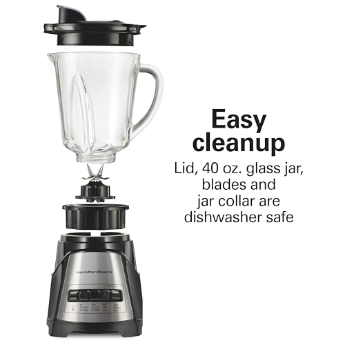 Power Elite Blender For Smoothies With Wave Action System (Black / 40 Oz. Glass Jar (Pack of 1))