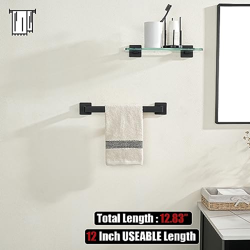 Black Towel Bar (14.41 Inch / Matte Black)