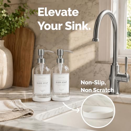 Clear Glass Soap Dispenser (Clear Bottle / Silver Pump)