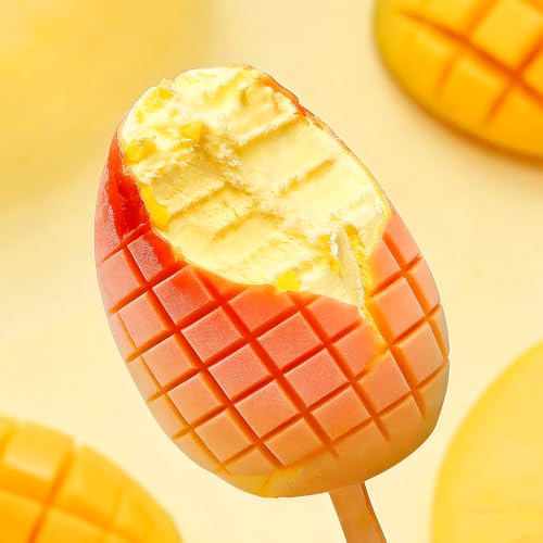 Mango Shape Silicone Popsicle Molds (4-Cavity 3D Mango)