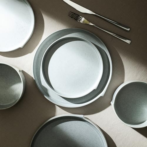 Bao 4 Piece Dinner Plate Set Stoneware (Blue-Grey / 4-Piece - Dinner Plate)