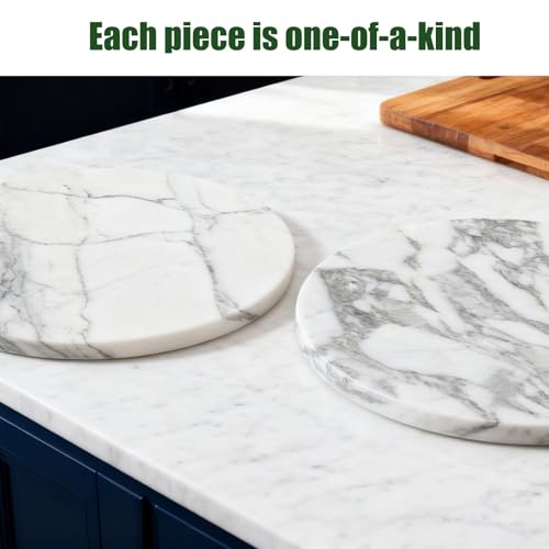 Marble Lazy Susan (Arabescato White / 12")
