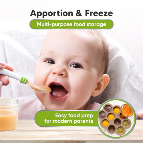 Silicone Food Freezer Trays with Lid (Chai Latte)