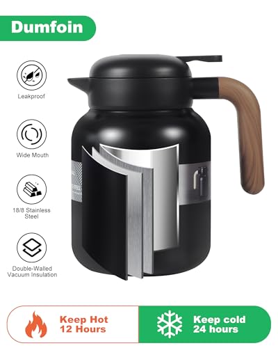46 Oz Thermal Coffee Carafe (45.6 Ounces / Black/Black)