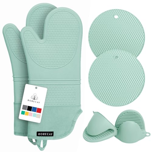 2 Pack Silicone Pot Holders for Kitchen (Bermuda Teal)