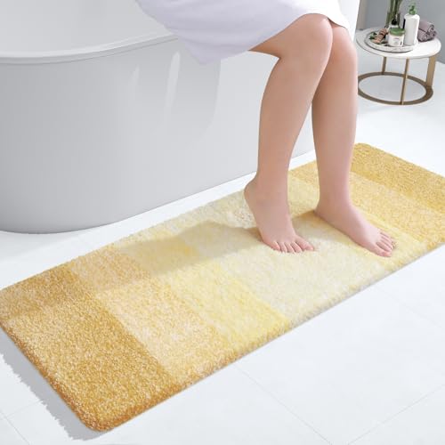 Bathroom Runner Rug 47x17 (47" X 17" / Light Yellow)
