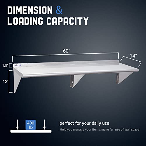 NSF Stainless Steel Shelf 14” x 60” (14"x60")
