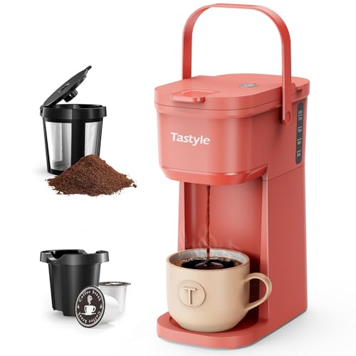 Single Serve One Cup Coffee Maker (Salmon Pink)