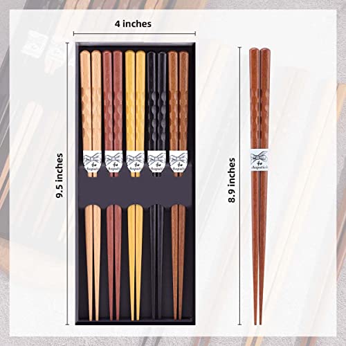 10 Pairs Set of Wooden Chopstick