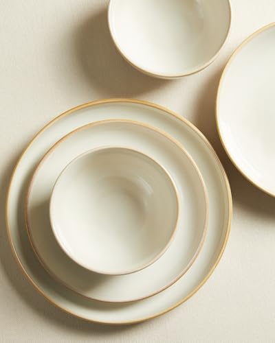 Ceramic Dinnerware Sets for 6 (Warm Ivory / Set (24pcs))